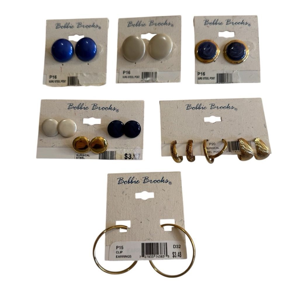 Vintage Lot Bobbie Brooks Pierced Earrings